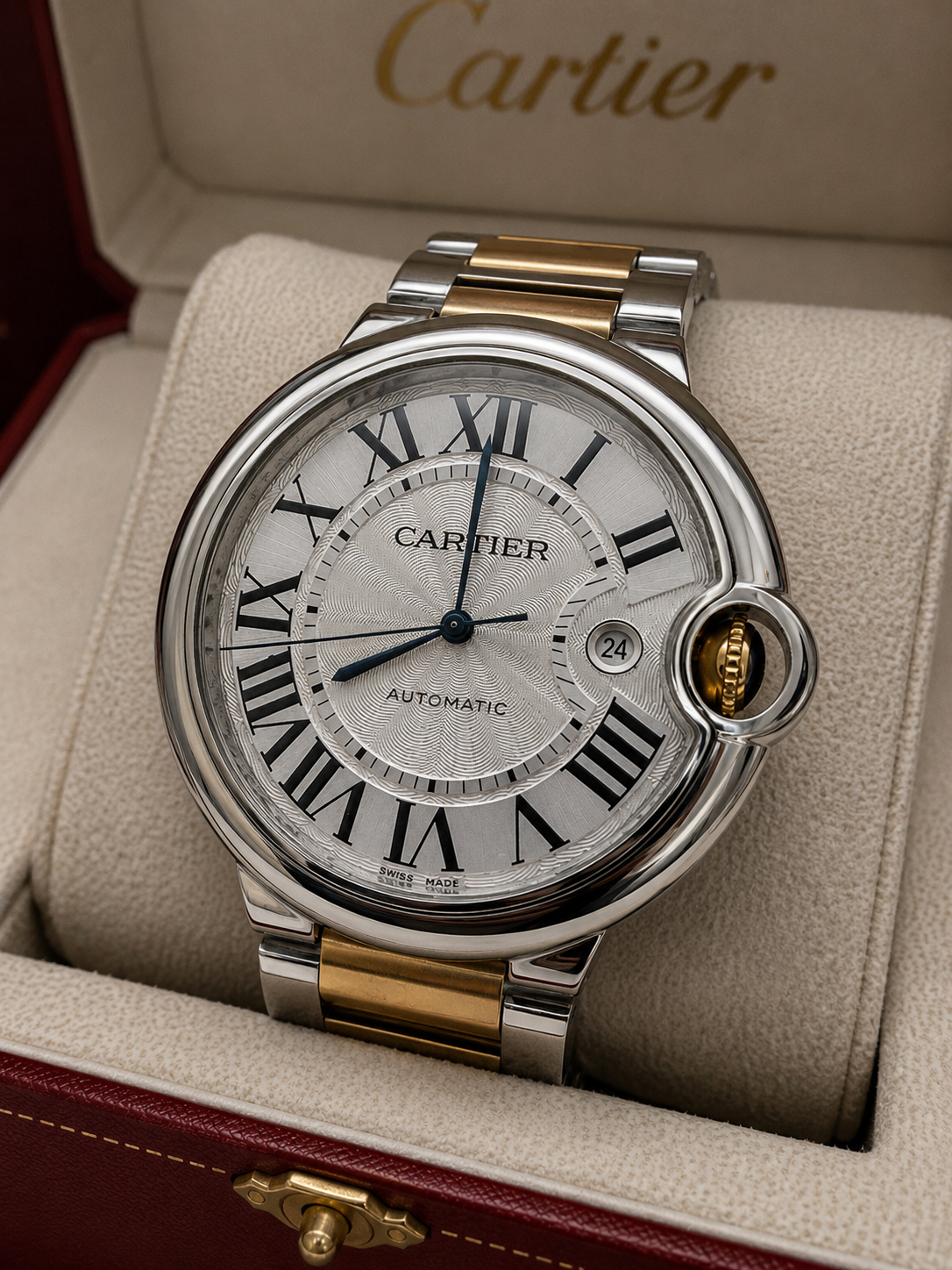 CARTIER BALLON BLEU DE CARTIER AUTOMÁTICO 42 MM – BICOLOR | ESFERA PLATEADA