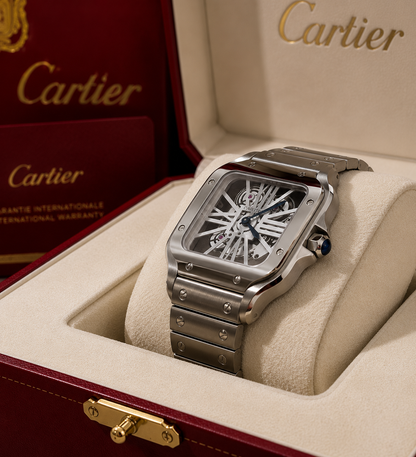 CARTIER SANTOS SKELETON AUTOMÁTICO 40 MM – ESFERA SKELETON