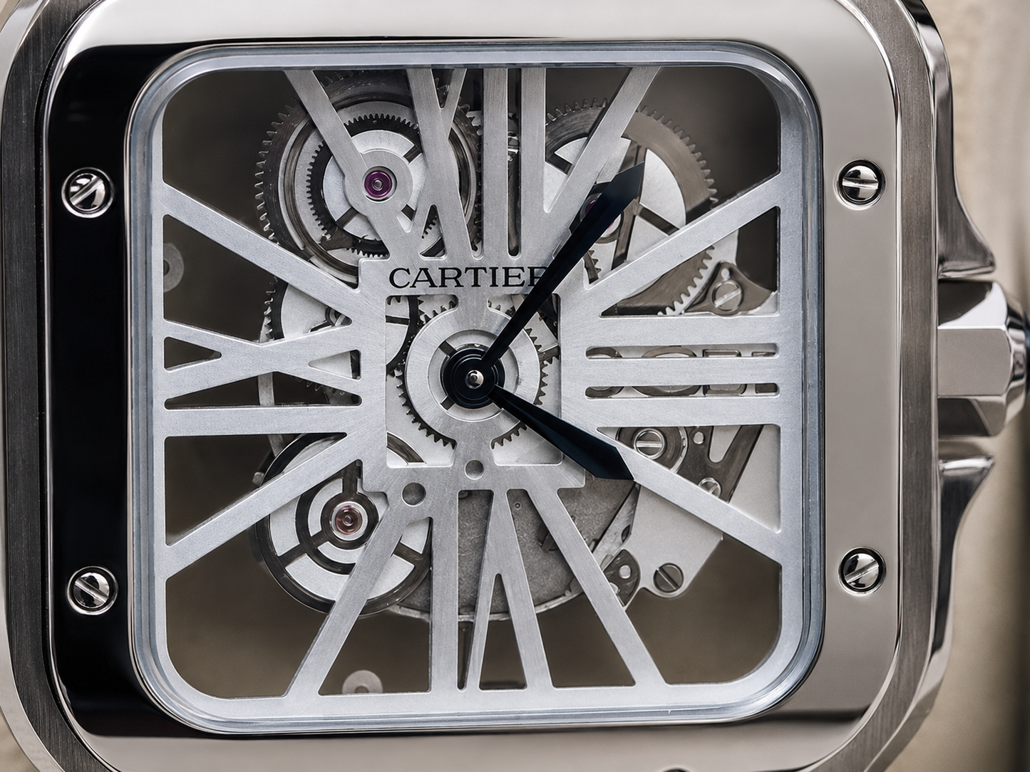 CARTIER SANTOS SKELETON AUTOMÁTICO 40 MM – ESFERA SKELETON