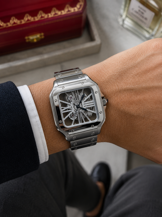 CARTIER SANTOS SKELETON AUTOMÁTICO 40 MM – ESFERA SKELETON