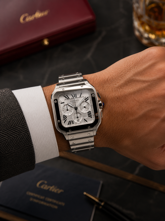 CARTIER SANTOS CHRONOGRAPH AUTOMÁTICO 40 MM – ESFERA PLATEADA