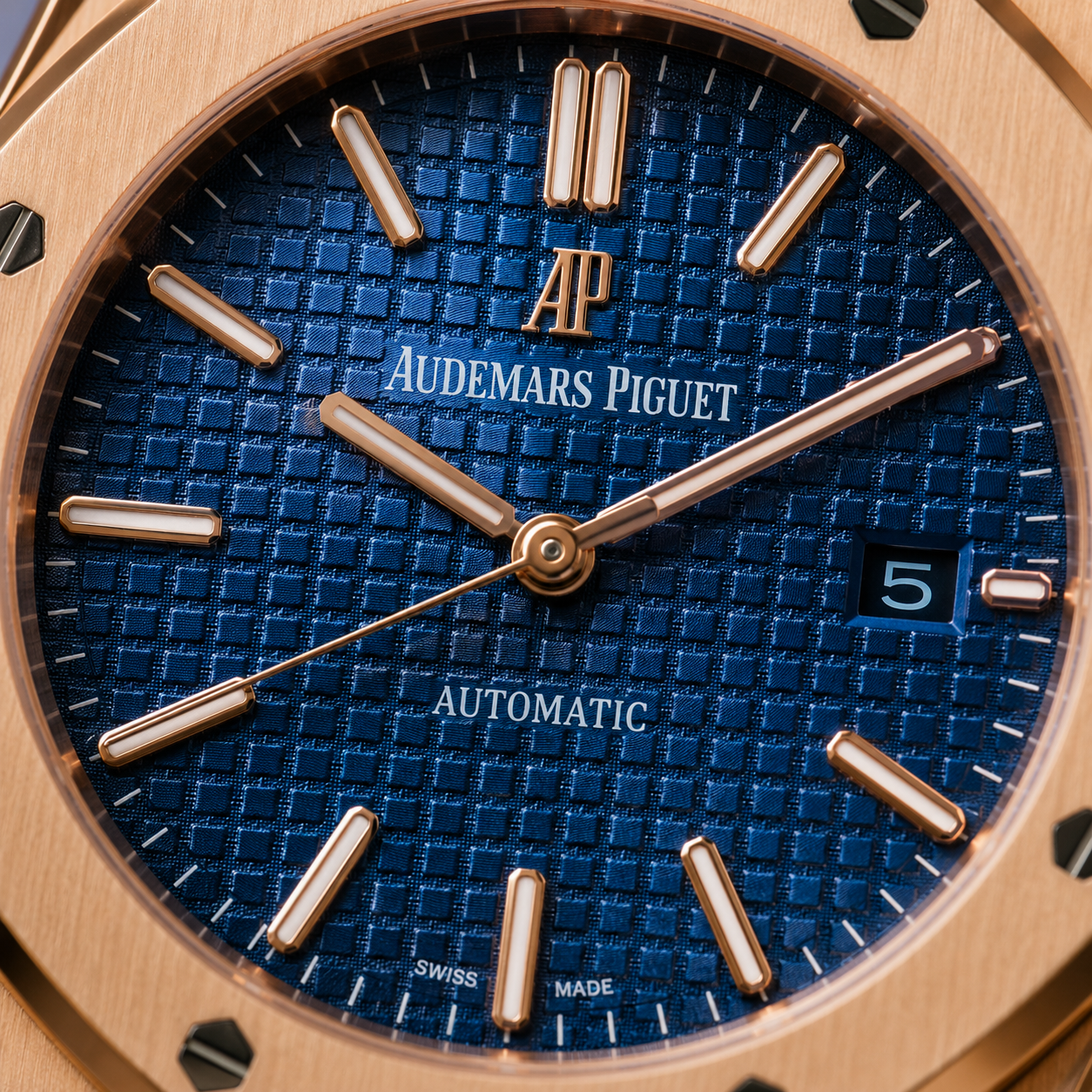 AUDEMARS PIGUET ROYAL OAK AUTOMÁTICO 41 MM – ESFERA AZUL | ACABADO ORO ROSA