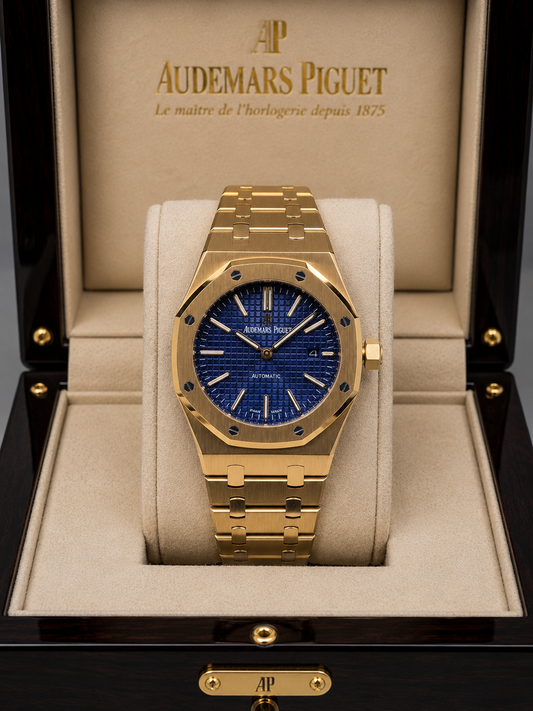 AUDEMARS PIGUET ROYAL OAK AUTOMATIC 41 MM – DORADO / ESFERA AZUL