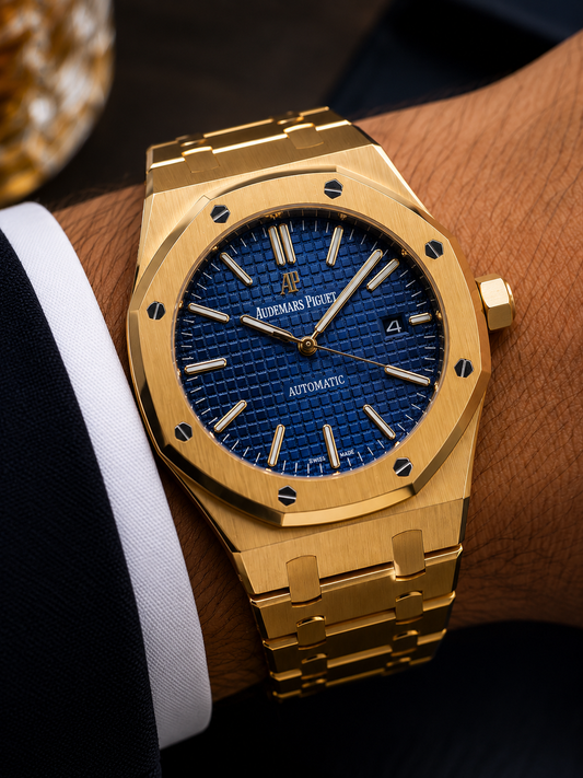 AUDEMARS PIGUET ROYAL OAK AUTOMATIC 41 MM – DORADO / ESFERA AZUL