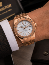 AUDEMARS PIGUET ROYAL OAK AUTOMATIC 41 MM – ORO ROSA / ESFERA PLATEADA