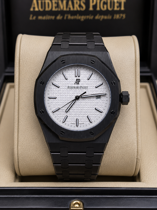 AUDEMARS PIGUET ROYAL OAK AUTOMATIC 41 MM – NEGRO / ESFERA PLATEADA