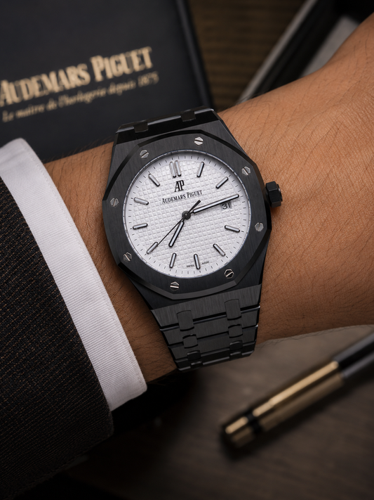 AUDEMARS PIGUET ROYAL OAK AUTOMATIC 41 MM – NEGRO / ESFERA PLATEADA