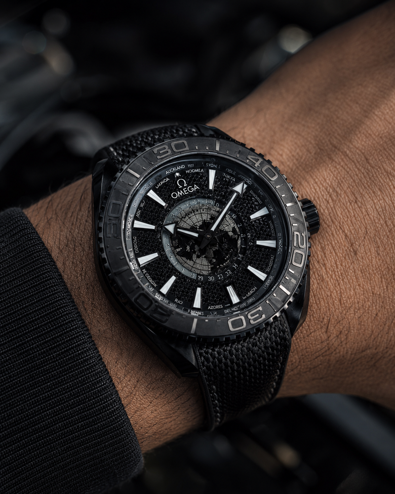 OMEGA SEAMASTER WORLDTIMER NEGRO