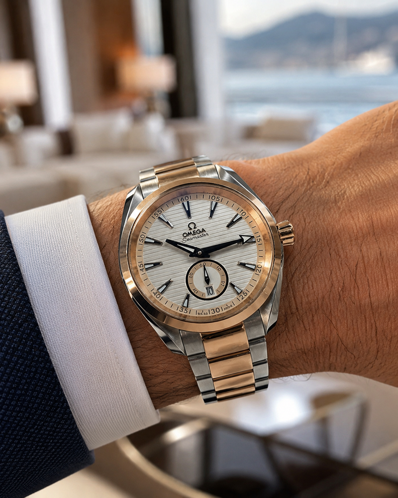 OMEGA SEAMASTER AQUA TERRA SMALL SECONDS BICOLOR