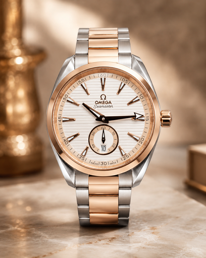 OMEGA SEAMASTER AQUA TERRA SMALL SECONDS BICOLOR