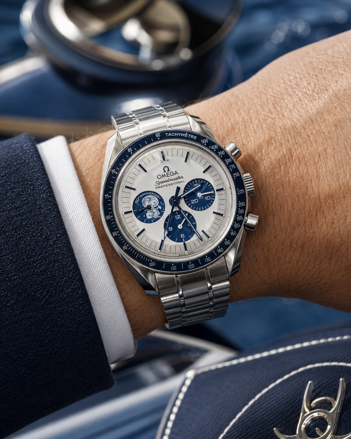 OMEGA SPEEDMASTER PROFESSIONAL SNOOPY CRONÓGRAFO AZUL