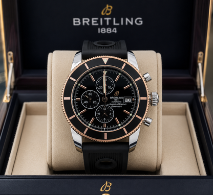 BREITLING SUPEROCEAN HERITAGE CHRONOGRAPH 46 MM – AUTOMÁTICO – MALLA MILANESA EN ACERO