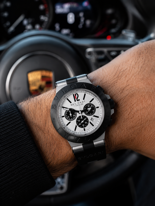 BVLGARI ALUMINIUM CHRONOGRAPH 40 MM – CORREA DE CAUCHO