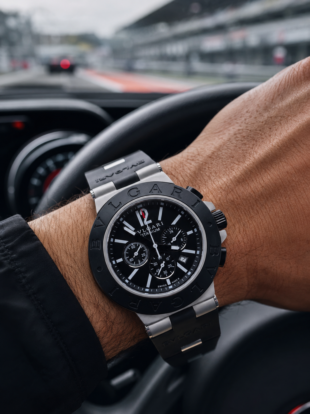 BVLGARI ALUMINIUM CHRONOGRAPH 40 MM – CORREA DE CAUCHO