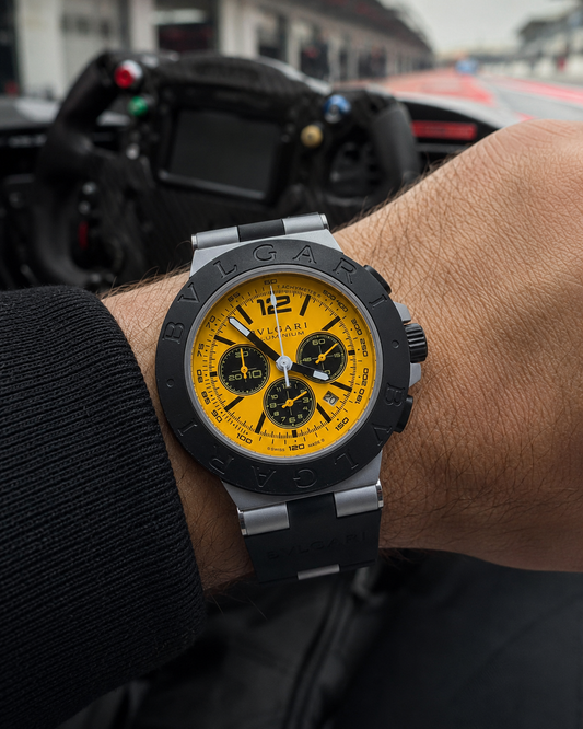 BVLGARI ALUMINIUM CHRONOGRAPH 40 MM – CORREA DE CAUCHO