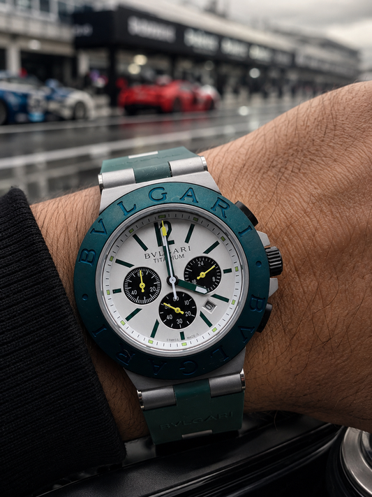 BVLGARI ALUMINIUM CHRONOGRAPH 40 MM – CORREA DE CAUCHO