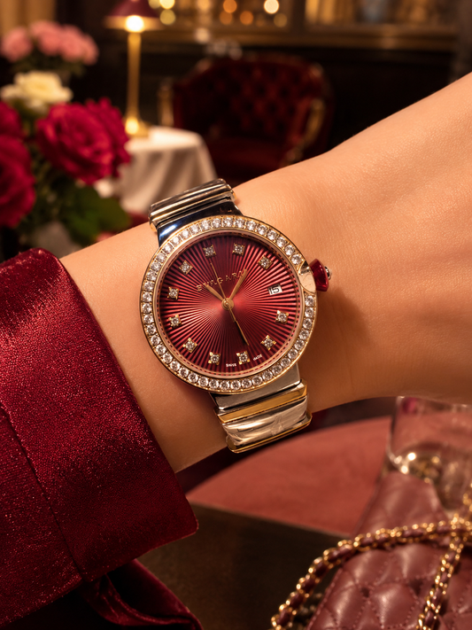 BVLGARI LVCEA 33 MM – CUARZO – BRAZALETE BICOLOR EN ACERO INOXIDABLE