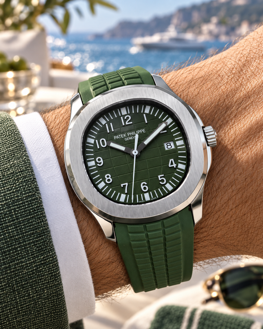 PATEK PHILIPPE AQUANAUT 5168G KHAKI GREEN 42 MM
