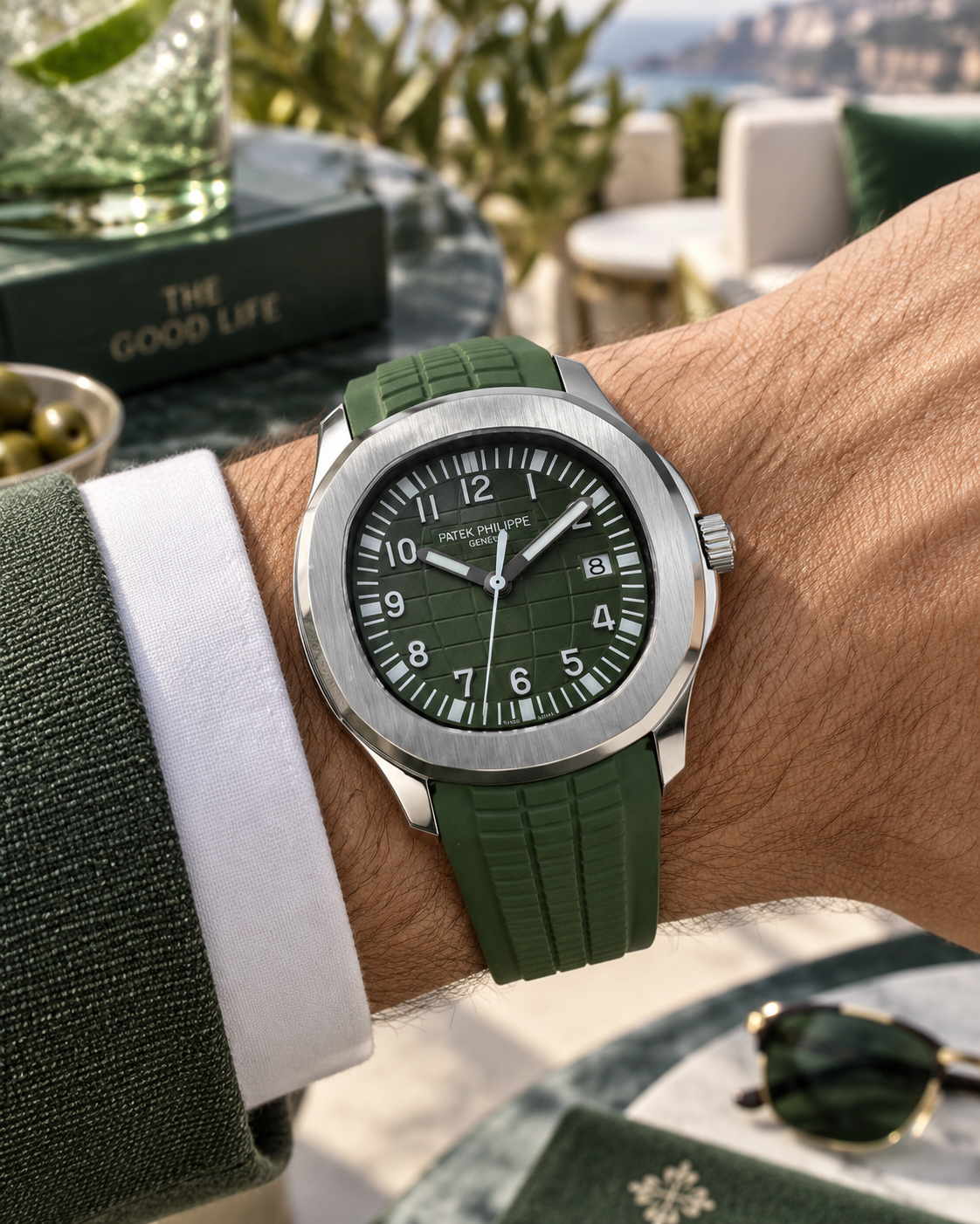 PATEK PHILIPPE AQUANAUT 5168G KHAKI GREEN 42 MM