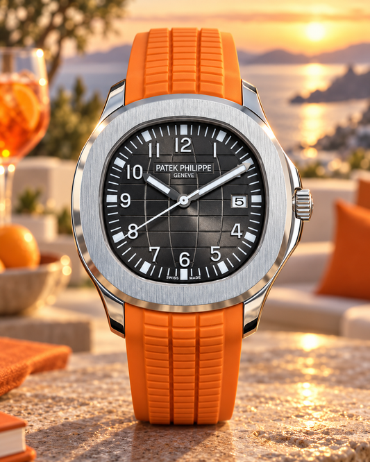 PATEK PHILIPPE AQUANAUT 5167A AUTOMÁTICO CORREA NARANJA 40 MM