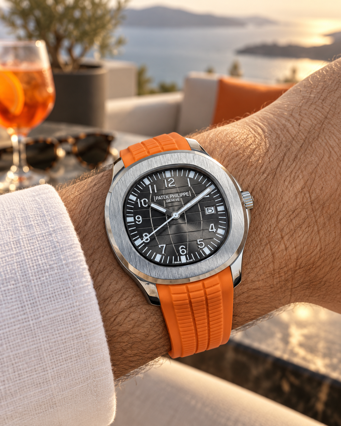 PATEK PHILIPPE AQUANAUT 5167A AUTOMÁTICO CORREA NARANJA 40 MM