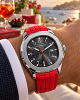 PATEK PHILIPPE AQUANAUT AUTOMÁTICO CORREA ROJA 40 MM