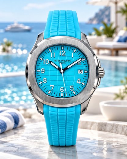 PATEK PHILIPPE AQUANAUT AUTOMÁTICO CORREA TURQUESA 40 MM