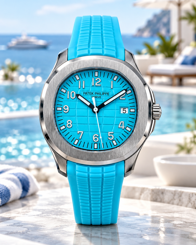 PATEK PHILIPPE AQUANAUT AUTOMÁTICO CORREA TURQUESA 40 MM