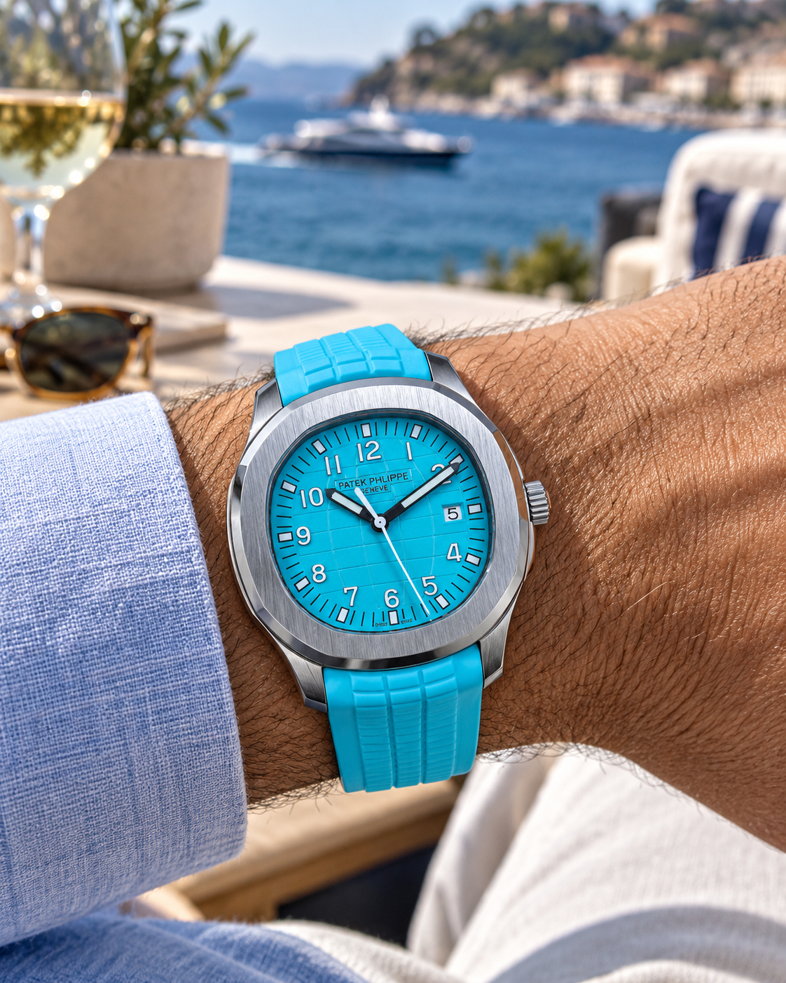 PATEK PHILIPPE AQUANAUT AUTOMÁTICO CORREA TURQUESA 40 MM