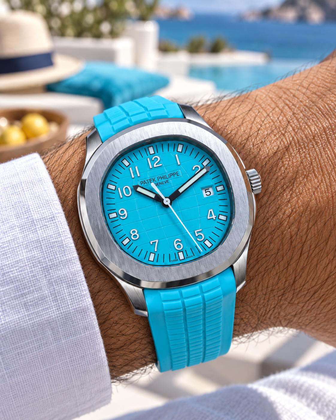 PATEK PHILIPPE AQUANAUT AUTOMÁTICO CORREA TURQUESA 40 MM