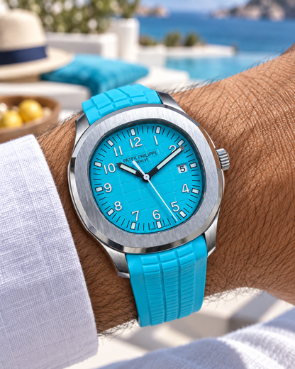 PATEK PHILIPPE AQUANAUT AUTOMÁTICO CORREA TURQUESA 40 MM