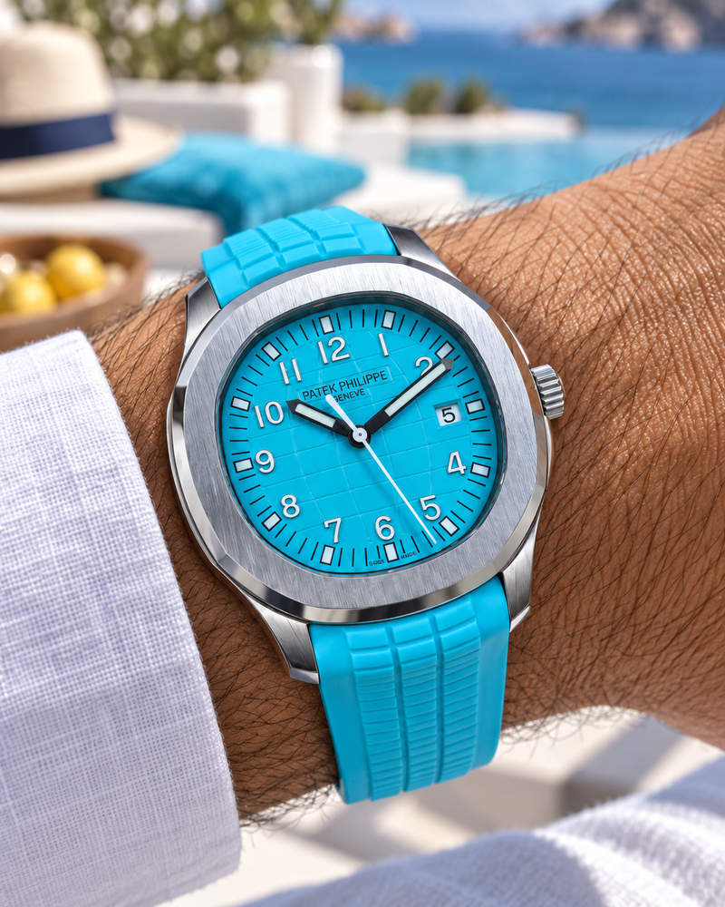PATEK PHILIPPE AQUANAUT AUTOMÁTICO CORREA TURQUESA 40 MM