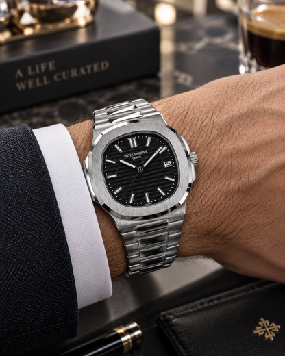 PATEK PHILIPPE NAUTILUS AUTOMÁTICO ACERO ESFERA NEGRA 40 MM
