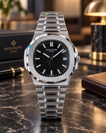 PATEK PHILIPPE NAUTILUS AUTOMÁTICO ACERO ESFERA NEGRA 40 MM