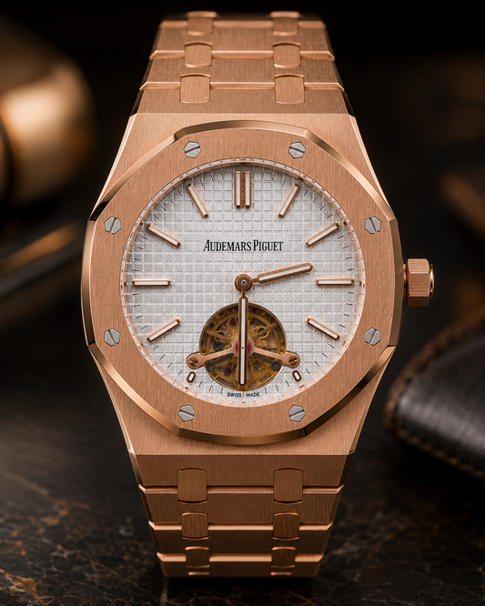 AUDEMARS PIGUET ROYAL OAK OPEN HEART 41MM ORO ROSA