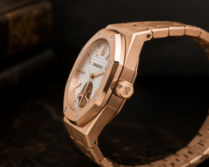 AUDEMARS PIGUET ROYAL OAK OPEN HEART 41MM ORO ROSA
