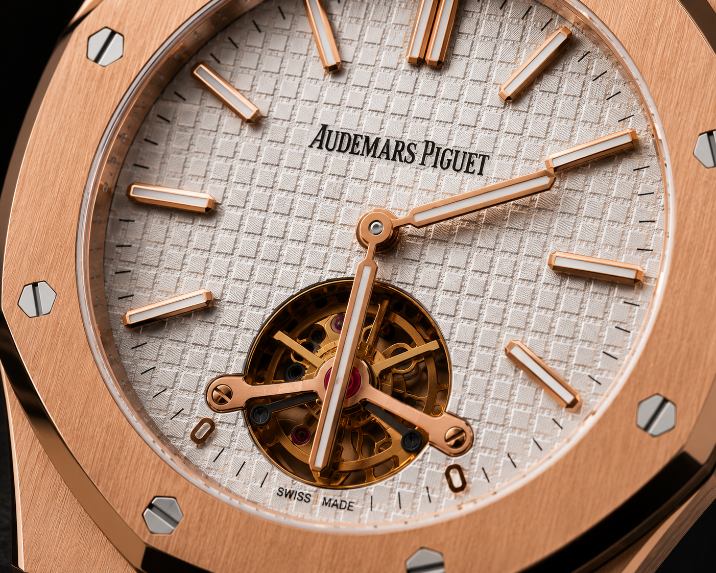 AUDEMARS PIGUET ROYAL OAK OPEN HEART 41MM ORO ROSA