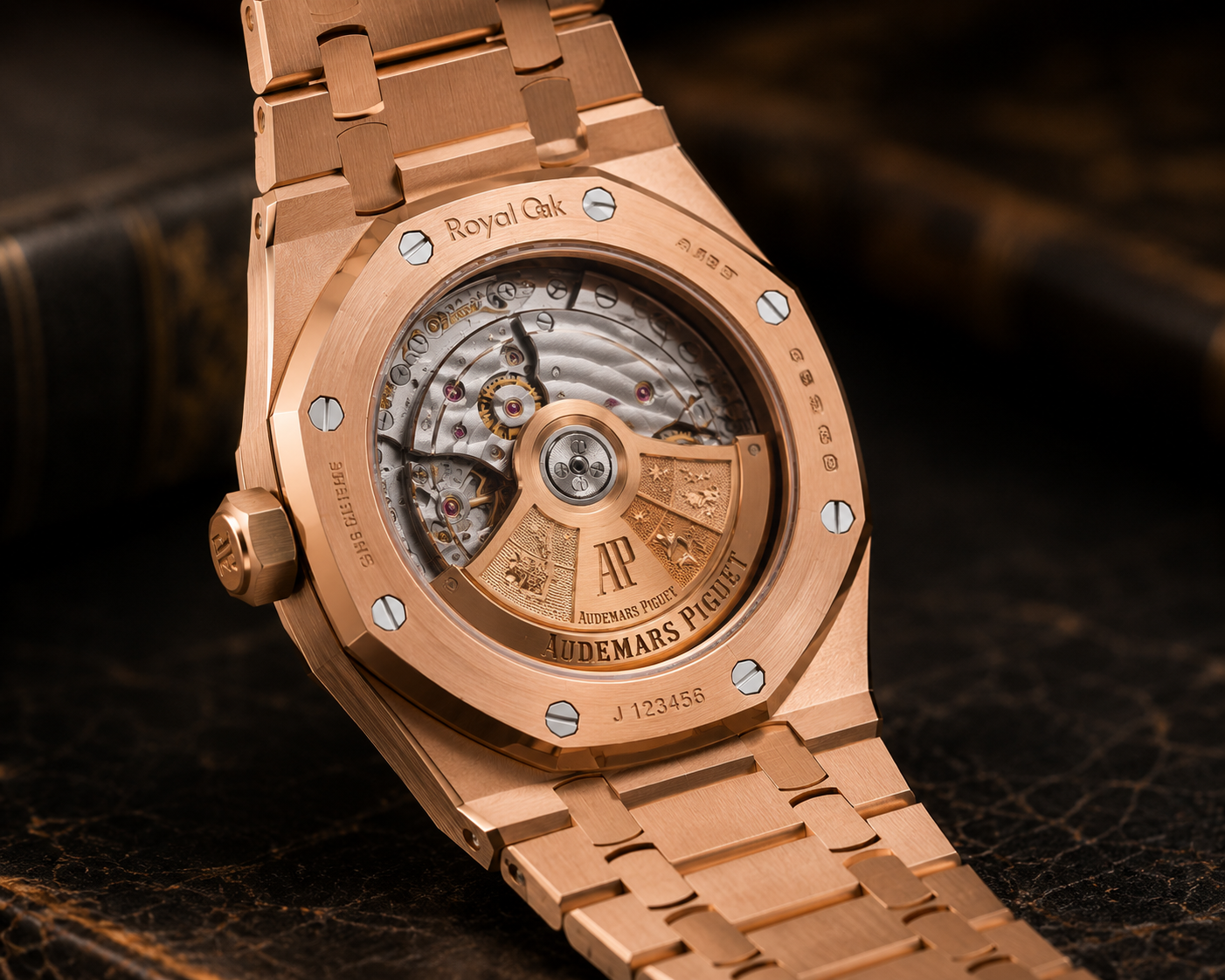 AUDEMARS PIGUET ROYAL OAK OPEN HEART 41MM ORO ROSA