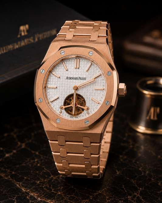 AUDEMARS PIGUET ROYAL OAK OPEN HEART 41MM ORO ROSA