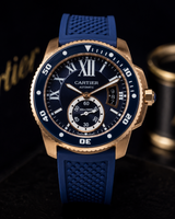 CARTIER CALIBRE DIVER AUTOMÁTICO AZUL ORO ROSA – 42 MM