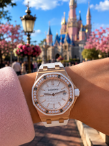 AUDEMARS PIGUET ROYAL OAK DAMA 34 MM ACERO – BISEL ENGASTADO CON CIRCONIAS