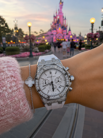 AUDEMARS PIGUET ROYAL OAK CHRONOGRAPH DAMA 37 MM ACERO – BISEL ENGASTADO CON CIRCONIAS