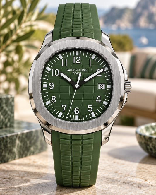 PATEK PHILIPPE AQUANAUT 5168G KHAKI GREEN 42 MM