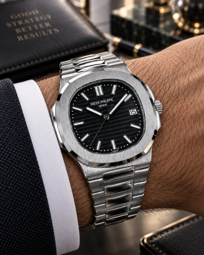 PATEK PHILIPPE NAUTILUS AUTOMÁTICO ACERO ESFERA NEGRA 40 MM
