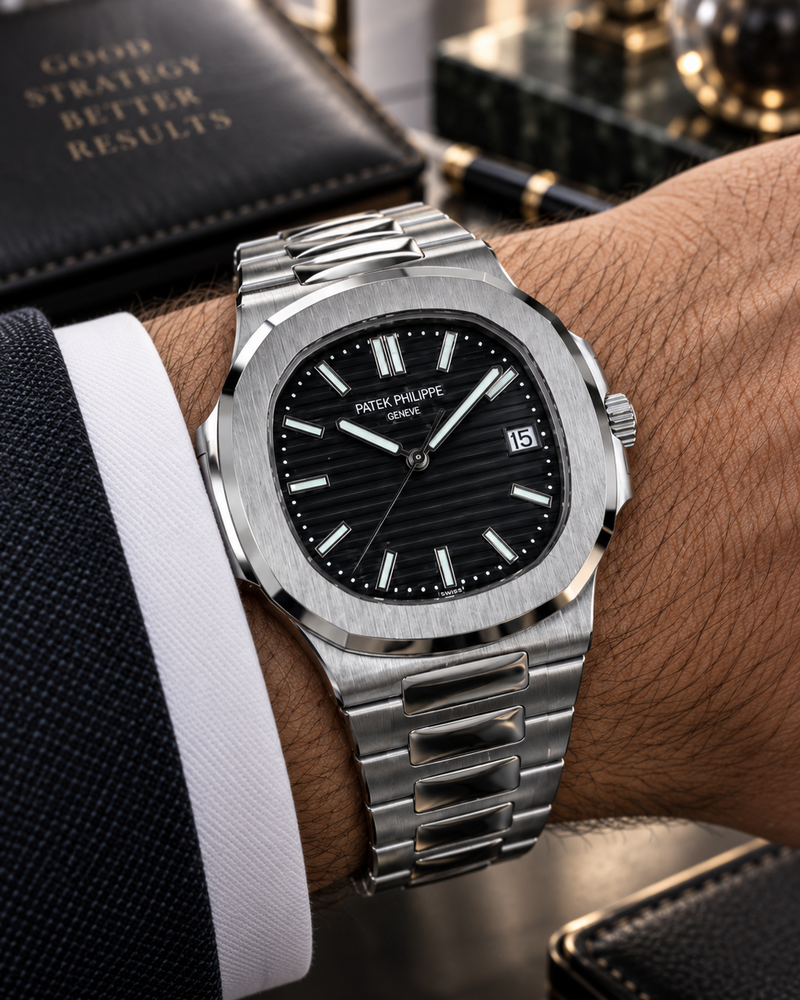 PATEK PHILIPPE NAUTILUS AUTOMÁTICO ACERO ESFERA NEGRA 40 MM