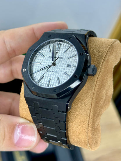 AUDEMARS PIGUET ROYAL OAK 41MM PLATA ACERO NEGRO