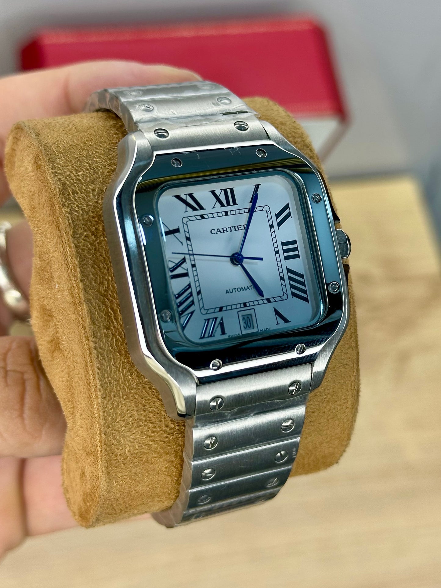 Cartier Santos Automatic White Dial