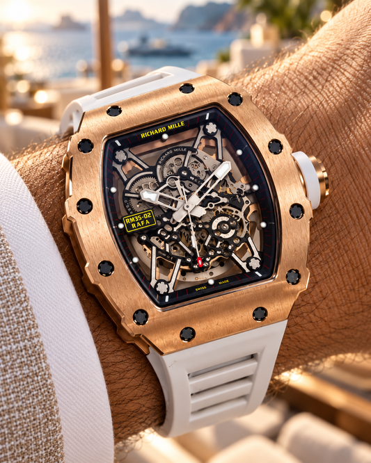 RICHARD MILLE RM 35-02 RAFAEL NADAL AUTOMÁTICO – ROSE GOLD & WHITE