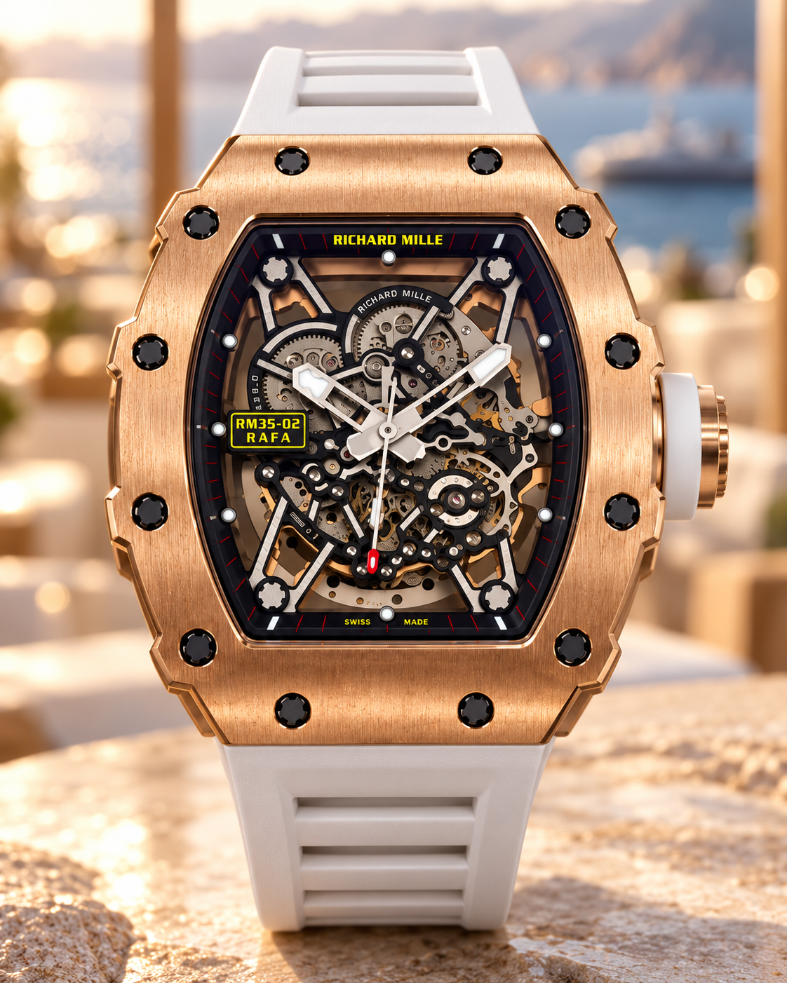 RICHARD MILLE RM 35-02 RAFAEL NADAL AUTOMÁTICO – ROSE GOLD & WHITE