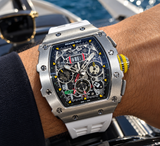 RICHARD MILLE AUTOMÁTICO SKELETON – ACERO & BLANCO